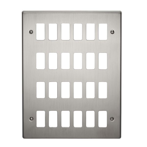 Crabtree 18 Gang Flush Grid Cover Plate