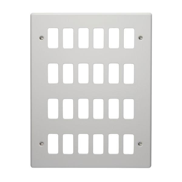 Crabtree 18 Gang Flush Metal Grid Cover Plate