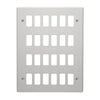Crabtree 18 Gang Flush Metal Grid Cover Plate