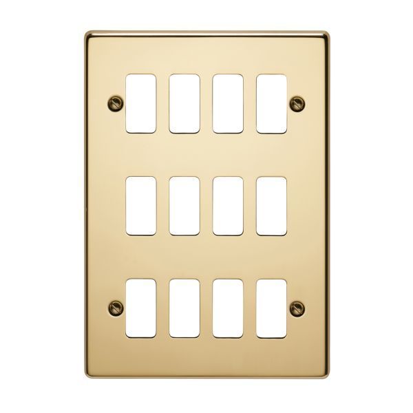 Crabtree 18 Gang Flush Grid Cover Plate