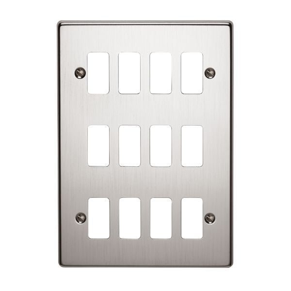 Crabtree 18 Gang Flush Grid Cover Plate