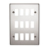 Crabtree 18 Gang Flush Grid Cover Plate