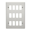 Crabtree 18 Gang Flush Metal Grid Cover Plate