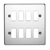 Crabtree 18 Gang Flush Grid Cover Plate