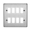 Crabtree 18 Gang Flush Grid Cover Plate