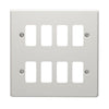 Crabtree 18 Gang Flush Metal Grid Cover Plate