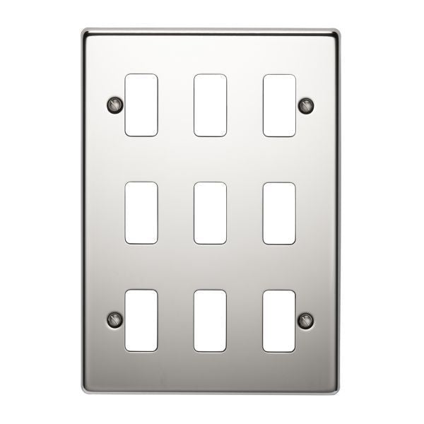 Crabtree 18 Gang Flush Grid Cover Plate