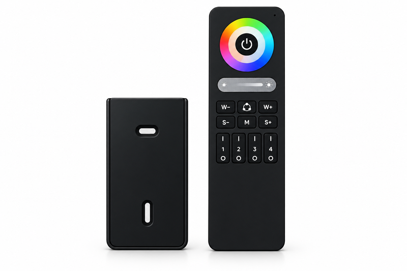 Ener-J 5-in-1 RF LED Remote Control – 4 Zone Touch Panel for RGB, RGBW & RGBCCT LED Strips