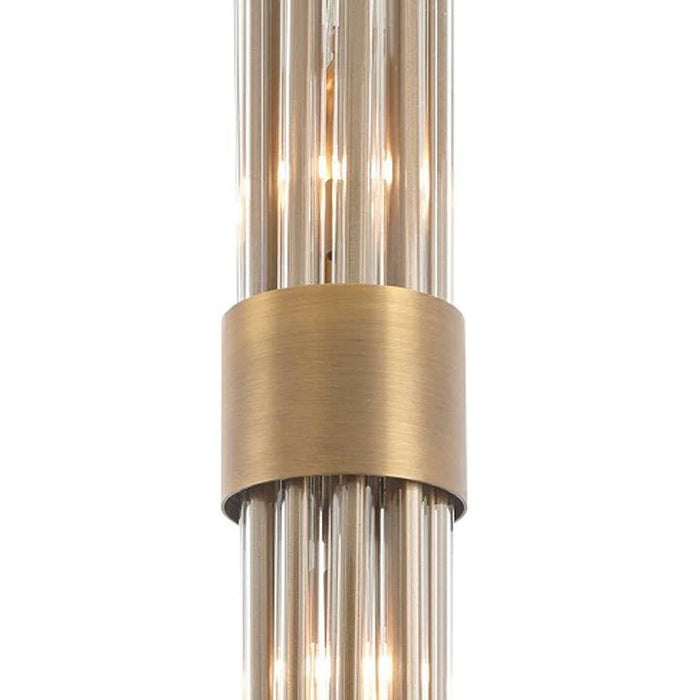 Column Antique Brass Single Pendant
