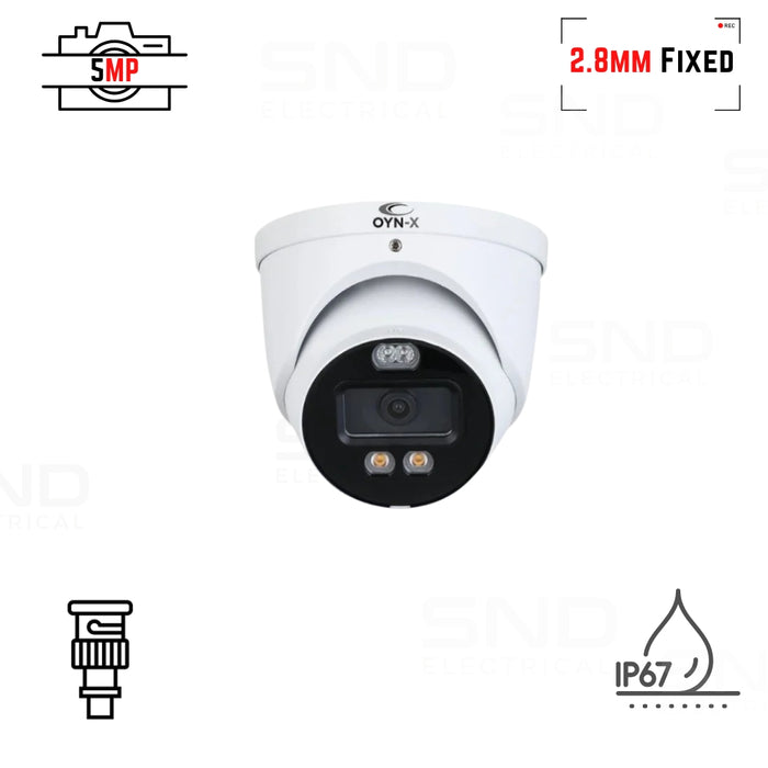 Eagle 5MP Fixed Lens Full-Colour Active Deterrent Turret Camera - White