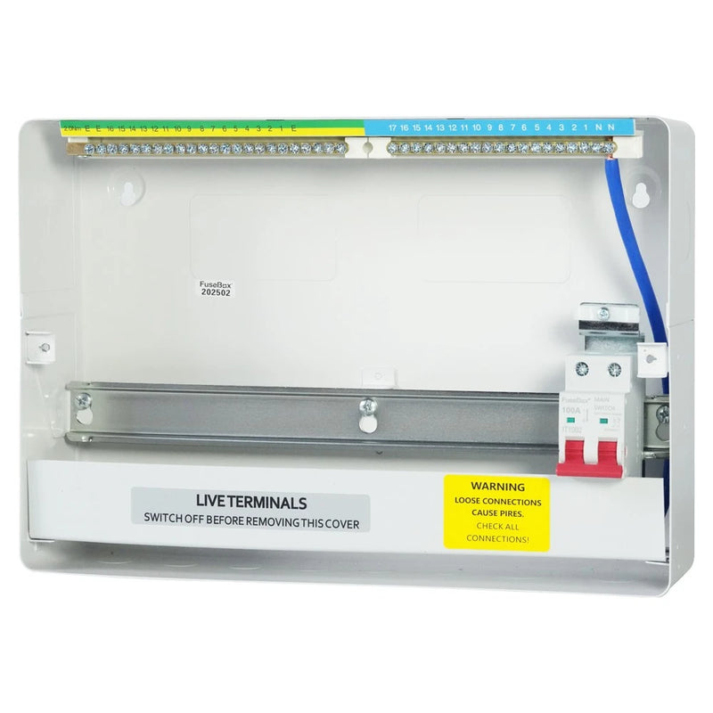 Fusebox 16 Way Consumer Unit with 100A Main Switch F3016M