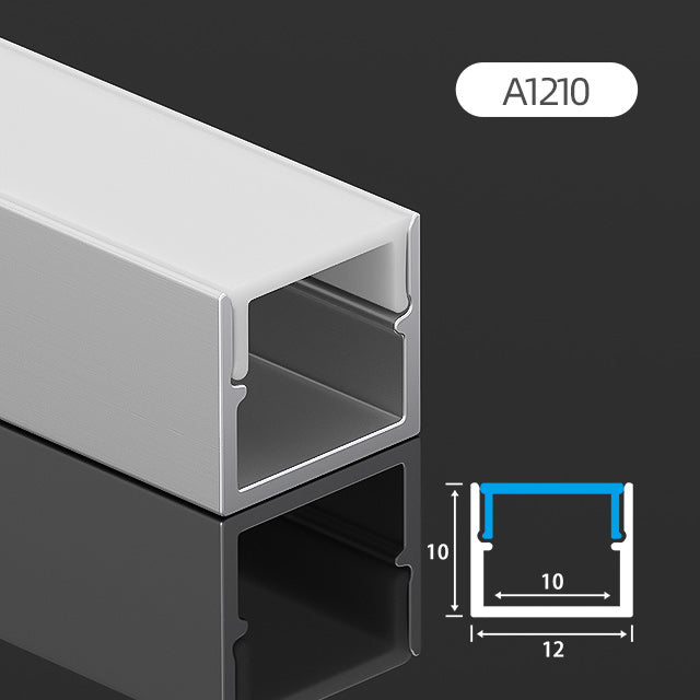 A1210 LED Aluminum Profile 12mm x 10mm aluminum channel for LED strip lights