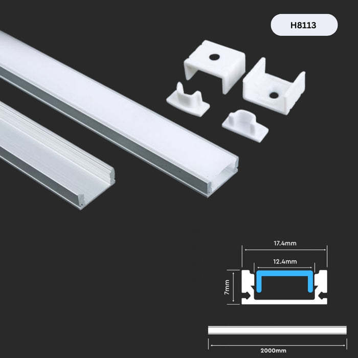 H8113 Surface Ceiling/Wall LED Aluminum Profile (17.4X7X12.4)