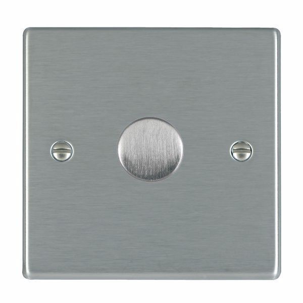 Hamilton 741X40 1 Gang 2 Way 400W On/Off Dimmer, Satin Steel