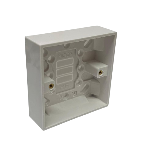 Hilton SQP125 25mm 1 Gang Pattress Box White