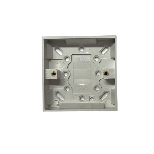Hilton SQP125 25mm 1 Gang Pattress Box White
