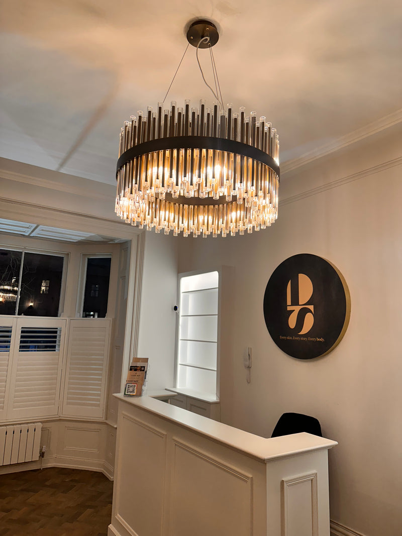 Colmar Round 80cm Antique Brass Chandelier - 50381