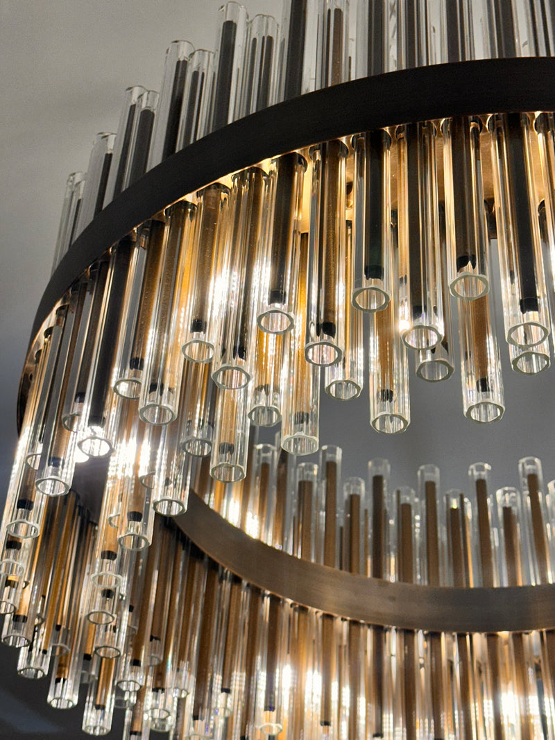 Colmar Round 80cm Antique Brass Chandelier - 50381