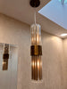 RV Astley Column Antique Brass Single Pendant