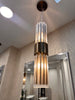 RV Astley Column Antique Brass Single Pendant