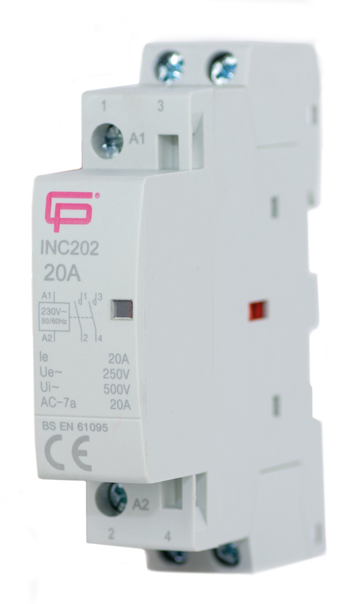 FuseBox 20A 2P N/O INSTALLATION CONTACTOR 230V INC202
