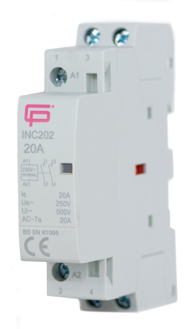 FuseBox 20A 2P N/O INSTALLATION CONTACTOR 230V INC202
