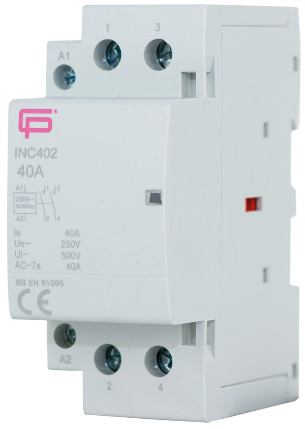 *FuseBox 40A 2P N/O INSTALLATION CONTACTOR 230V INC402 — SND Electrical