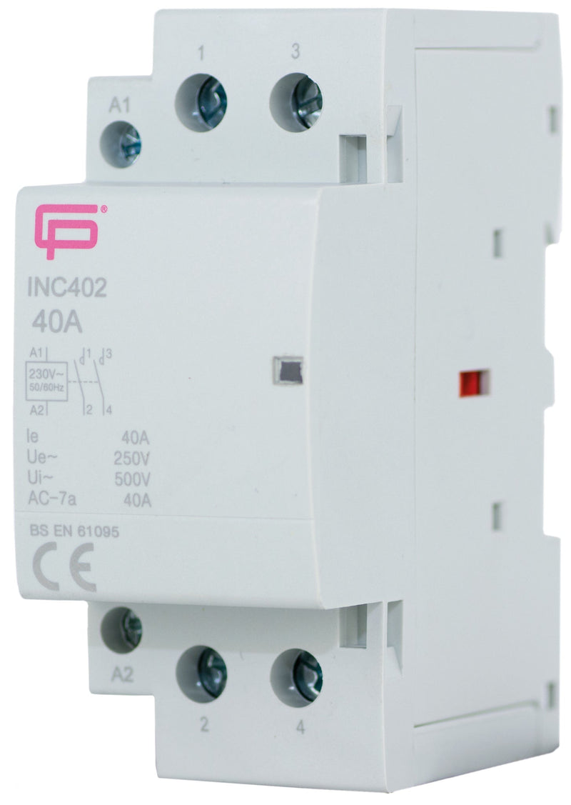 *FuseBox 40A 2P N/O INSTALLATION CONTACTOR 230V INC402