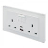 Retrotouch Crystal 13A Double Socket with 3.1A Dual USB & USBC