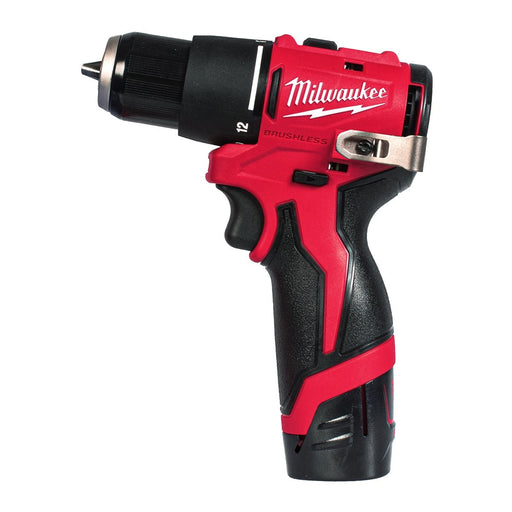 Milwaukee M12 Brushless Percussion Drill Kit 2 x 2.0Ah M12BLPDRC-202C