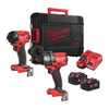 Milwaukee M18 FUEL Twin Power Tool Kit 2 x 5.0Ah Batteries M18FPP2A3-502X