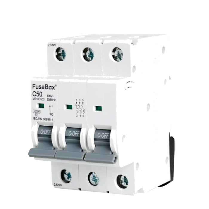 Fusebox Triple Pole MCB Type C, Curve B |  (06A-63A)
