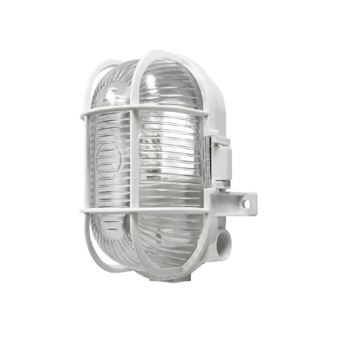 Powermaster S5880 60W IP44 Oval Bulkhead - White/Black