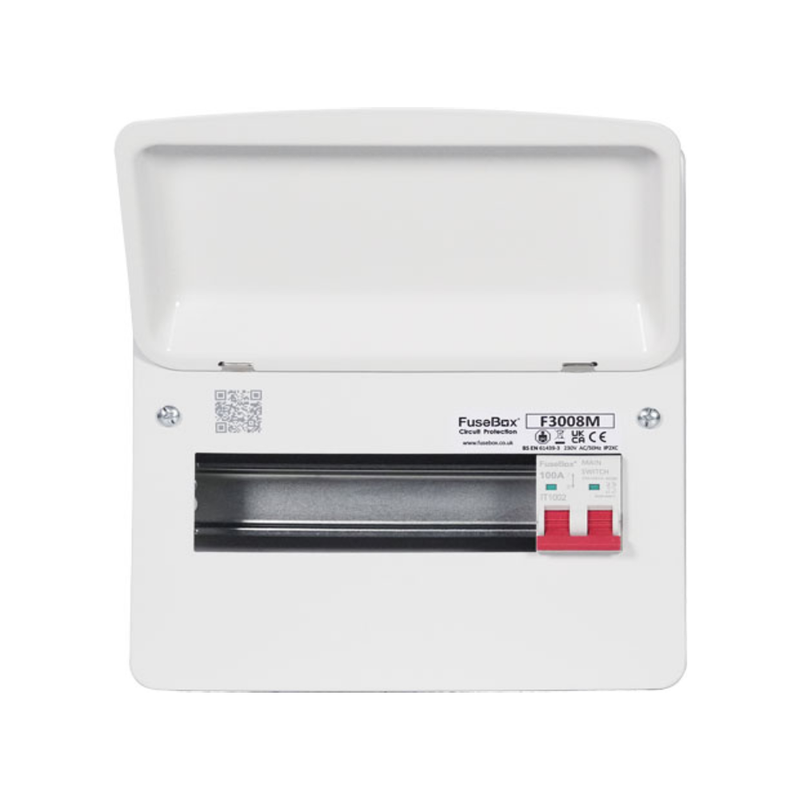 FuseBox 8 Way Consumer Unit with 100A Main Switch F3008M