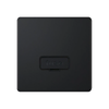 Hilton 13 Amp Unswitched Fused Connection Unit – Matt Black with Black Insert