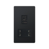 Hilton Dual Voltage Shaver Socket 115V & 230V – Matt Black with Black Insert