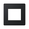 Hilton 2 Aperture Screwless Euro Media & Data Plate — Matt Black