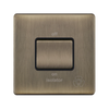 Hilton 10A 3 Pole Fan Isolator Screwless Plate Switch — Antique Brass
