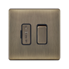 Hilton 13A DP Switched Screwless Fused Connection Unit — Antique Brass