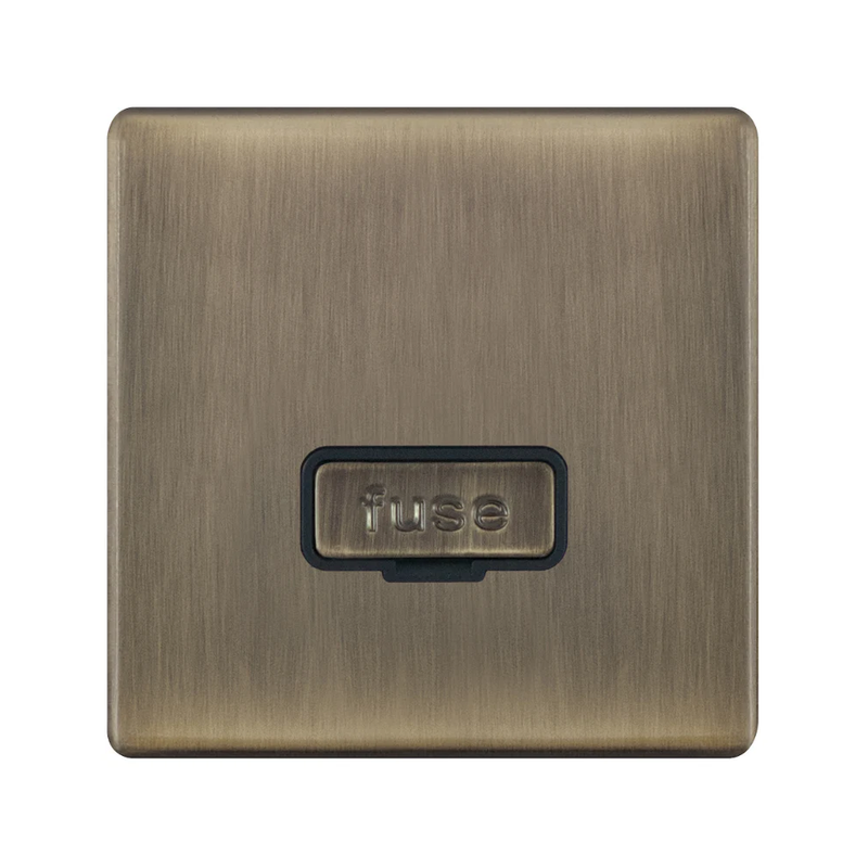 Hilton 13A Unswitched Screwless Fused Connection Unit — Antique Brass