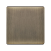 Hilton 1 Gang Screwless Blanking Plate — Antique Brass