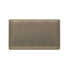 Hilton 2 Gang Screwless Blanking Plate — Antique Brass