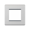 Hilton 1 Gang 2 Aperture Screwless Grid Faceplate