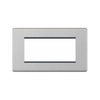 Hilton 2 Gang 4 Aperture Screwless Grid Faceplate