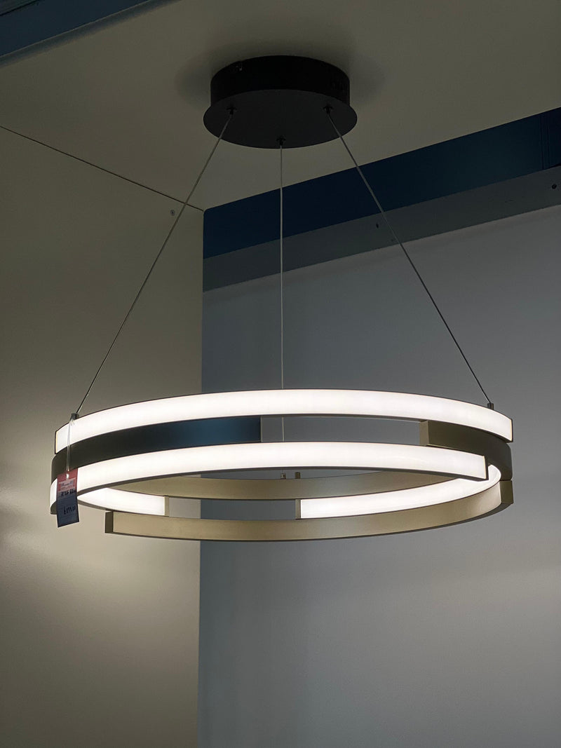 Petra Gold & Black LED Halo Pendant