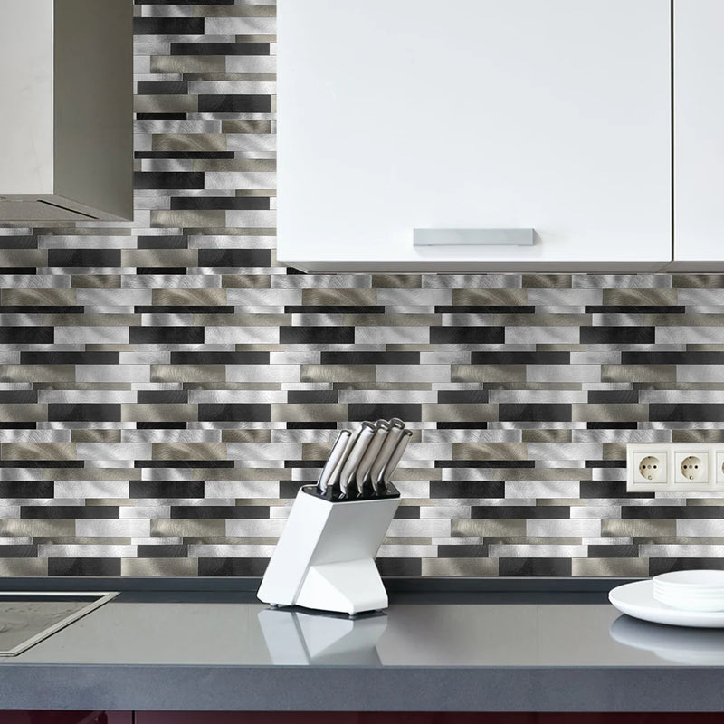 Ener-J Sleek Metallic Layers Peel & Stick Aluminum Tile, Size: 303 x 297 x 4 mm (Pack of 4)