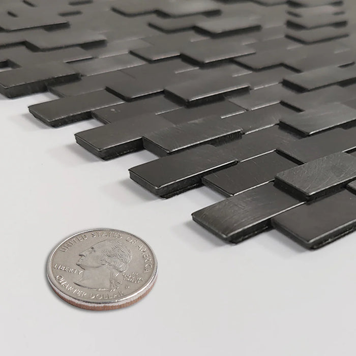 Ener-J Urban Alloy Pattern Peel & Stick Aluminum Tile, Size:300 x 300 x 4 mm (Pack of 4)