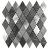 Ener-J Silver Slate Diamond Pattern Peel & Stick Aluminum Tile, Size: 295 x 29 5 x 4.5 mm (Pack of 4)