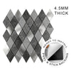 Ener-J Silver Slate Diamond Pattern Peel & Stick Aluminum Tile, Size: 295 x 29 5 x 4.5 mm (Pack of 4)
