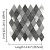 Ener-J Silver Slate Diamond Pattern Peel & Stick Aluminum Tile, Size: 295 x 29 5 x 4.5 mm (Pack of 4)